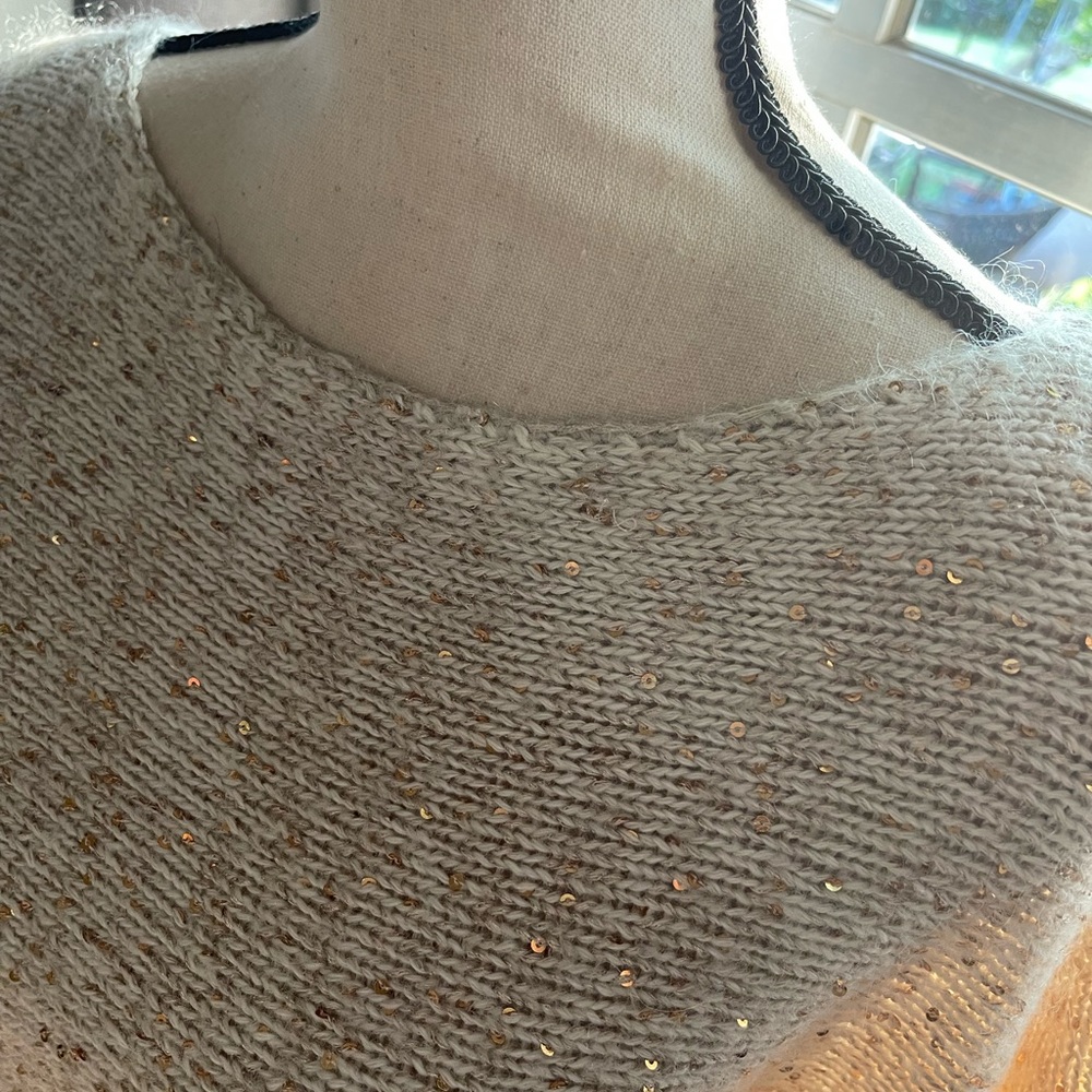 RACHEL Rachel Roy Gold Shrug Sweater with Sheer Knit - Picture 7 of 11